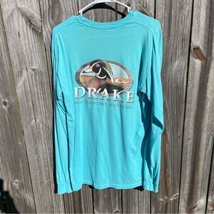 Drake Men's Blue Long Sleeve Shirt